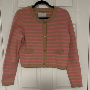 Anthropologie NVLT Lady Jacket, Pink/Tan, Size M/Medium